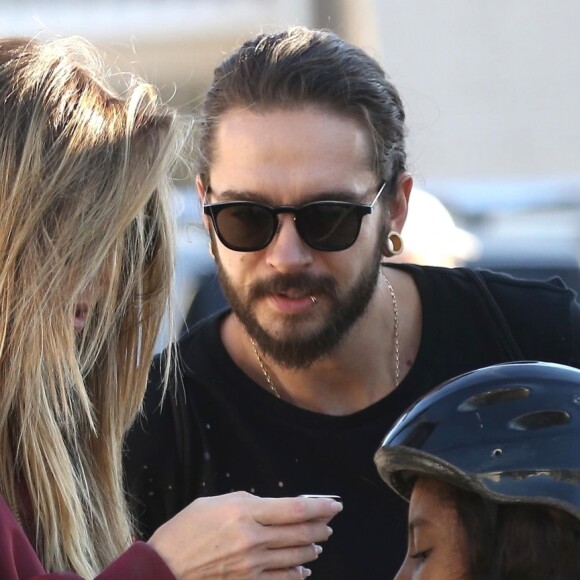 Heidi Klum fait un balade avec son fiancé Tom Kaulitz et trois de ses enfants à Santa Monica le 29 décembre 2018.