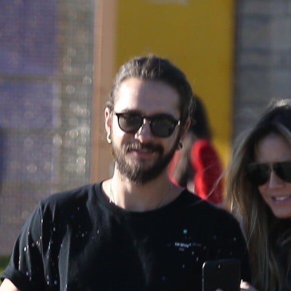 Heidi Klum fait un balade avec son fiancé Tom Kaulitz et trois de ses enfants à Santa Monica le 29 décembre 2018.