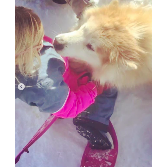 Elodie Gossuin en famille à la Plagne, le dernier week-end de 2018.