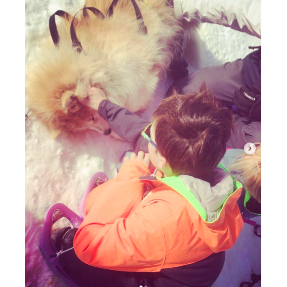 Elodie Gossuin en famille à la Plagne, le dernier week-end de 2018.