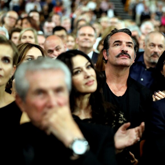 Claude Lelouch, Monica Bellucci, Jean Dujardin et sa femme Nathalie Péchalat - Cérémonie d'Ouverture de la 10ème édition du Festival Lumière à Lyon le 13 octobre 2018 © Dominique Jacovides / Bestimage