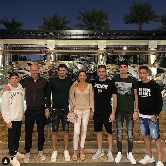 Zidane en famille pour fêter Noël à Dubaï. Instagram, le 25 décembre 2018.