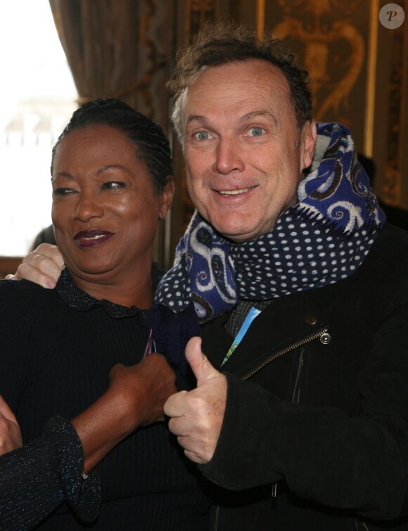 Babette de Rozières et Julien Lepers - 4ème salon de la gastronomie des outre-mer et de la francophonie à Paris le 9 janvier 2019.
