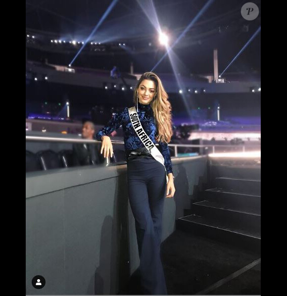 Demi-Leigh Nel-Peters lors des répétitions de Miss Univers 2017 à Las Vegas. Instagram le 23 novembre 2017.