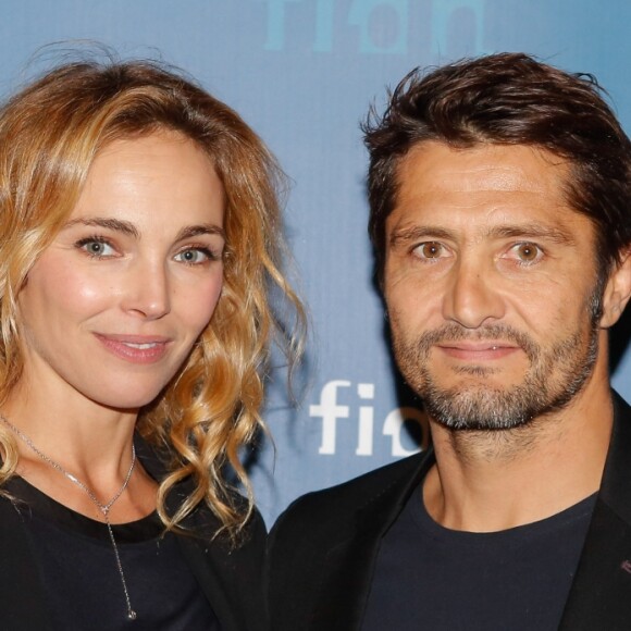 Exclusif - Bixente Lizarazu et sa compagne Claire Keim - Soirée annuelle de la FIDH (Fédération Internationale des ligues de Droits de l'Homme) à l'Hôtel de Ville à Paris, le 8 décembre 2014.