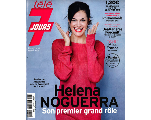 Helena Noguerra en couverture du magazine "Télé 7 Jours", en kiosques lundi 14 janvier 2019.