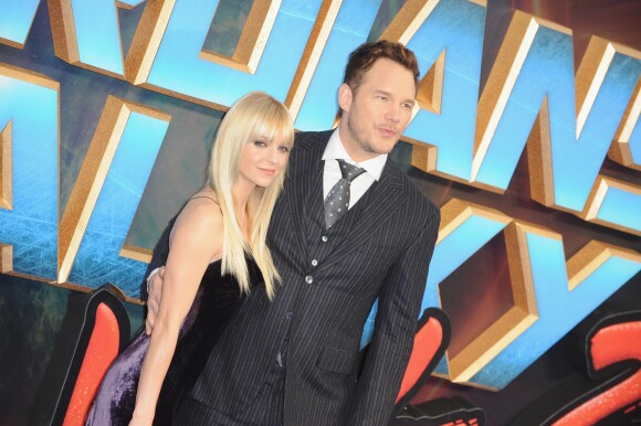 Anna Faris et son mari Chris Pratt à la première du film 'Les Gardiens de la Galaxie Vol. 2' à Londres, le 24 avril 2017 © Ferdaus Shamim via Zuma/Bestimage