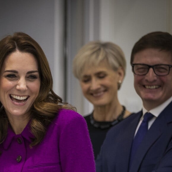 Kate Catherine Middleton, duchesse de Cambridge, arrive à la Royal Opera House à Londres, pour visiter le département costumes, le 16 janvier 2019.