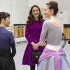 Kate Catherine Middleton, duchesse de Cambridge, arrive à la Royal Opera House à Londres, pour visiter le département costumes, le 16 janvier 2019.