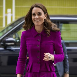 Kate Catherine Middleton, duchesse de Cambridge, arrive à la Royal Opera House à Londres, pour visiter le département costumes, le 16 janvier 2019.