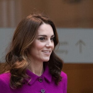 Kate Catherine Middleton, duchesse de Cambridge, arrive à la Royal Opera House à Londres, pour visiter le département costumes, le 16 janvier 2019.