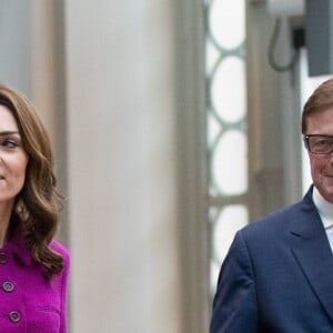 Kate Catherine Middleton, duchesse de Cambridge, arrive à la Royal Opera House à Londres, pour visiter le département costumes, le 16 janvier 2019.