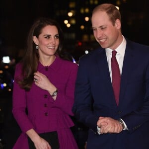 Le prince William, duc de Cambridge et Catherine Kate Middleton, duchesse de Cambridge arrivent à une conférence sur la santé mentale à Chandos House à Londres le 6 février 2017.