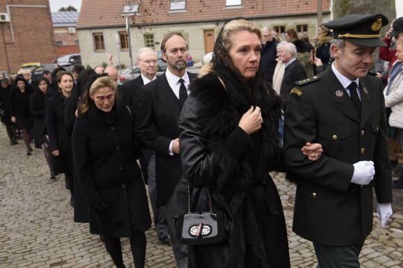Image des funérailles du comte Philippe de Lannoy à Anvaing en Belgique le 16 janvier 2019.