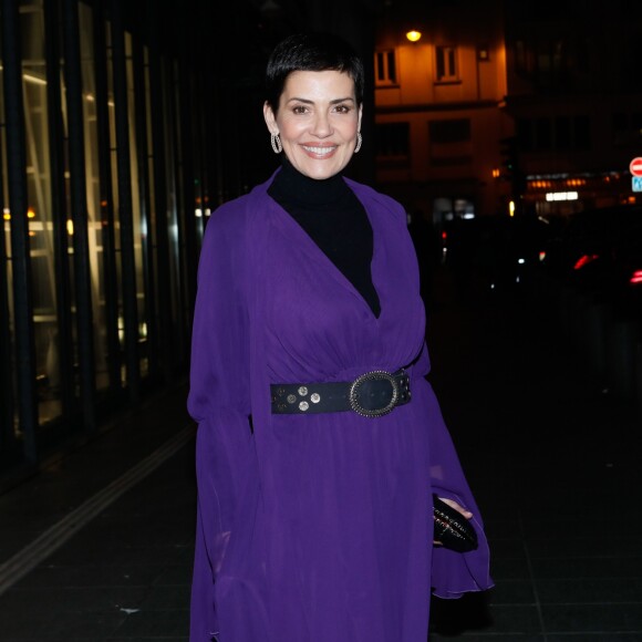 Cristina Cordula arrive au défilé Giambattista Valli au Centre Pompidou lors de la Fashion Week Haute Couture, collections printemps/été 2019. Paris, France, le 21 janvier 2019. © CVS/Bestimage