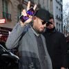 Chris Brown arrive au défilé Y-3 à Paris le 17 janvier 2019.