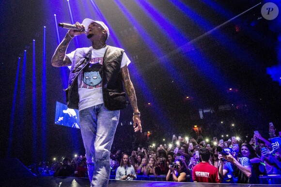 Chris Brown en concert à Stockholm en Suède le 2 juin 2016.