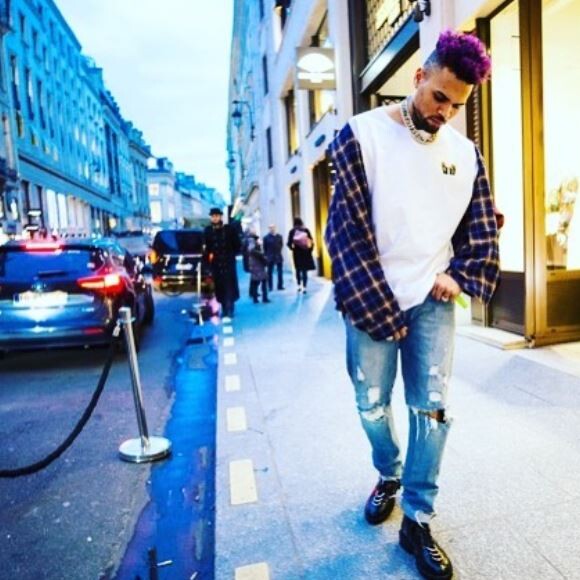 Chris Brown à Paris. Janvier 2019.
