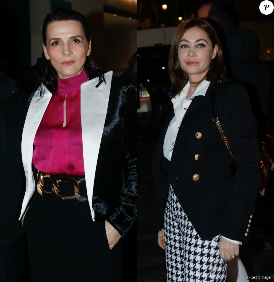 Juliette Binoche et Emmanuelle Béart - Arrivées des people au défilé de