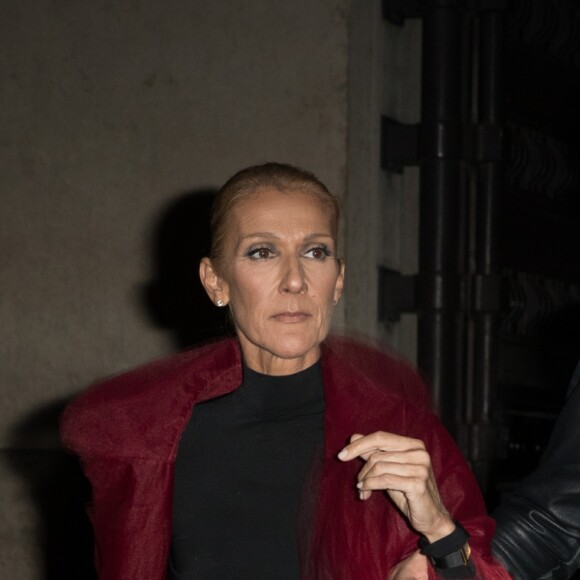 Semi-exclusif - Céline Dion et Pepe Munoz à la sortie du restaurant Girafe à Paris, France, le 27 janvier 2019.
