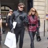 Céline Dion et Pepe Munoz sont de retour à l'hôtel, Le Crillon, à Paris, après leur visite chez Givenchy. Le 24 janvier 2019