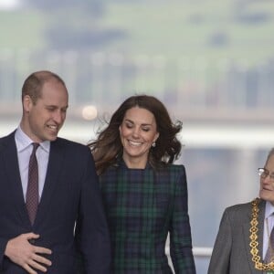 Le prince William, duc de Cambridge, et Kate Catherine Middleton, duchesse de Cambridge, inaugurent officiellement le musée de design "Victoria and Albert Museum Dundee" à Dundee en Ecosse, le 29 janvier 2019.