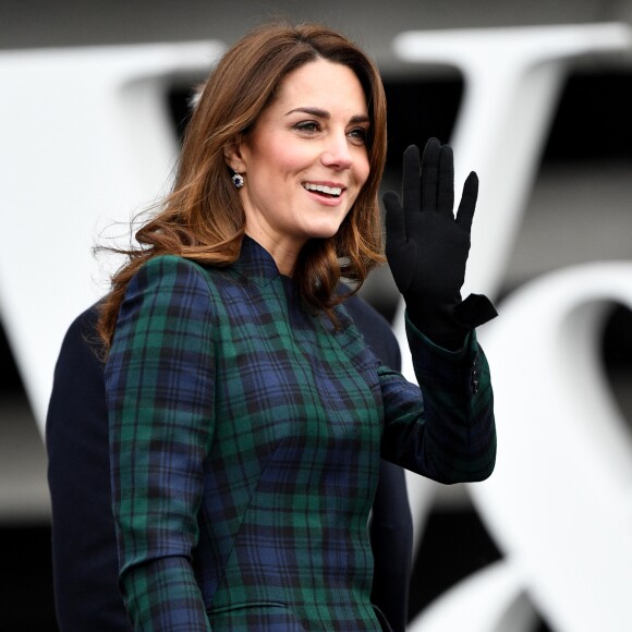Le prince William, duc de Cambridge, et Kate Catherine Middleton, duchesse de Cambridge, inaugurent officiellement le musée de design "Victoria and Albert Museum Dundee" à Dundee en Ecosse, le 29 janvier 2019.