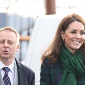 Le prince William, duc de Cambridge, et Kate Catherine Middleton, duchesse de Cambridge, inaugurent officiellement le musée de design "Victoria and Albert Museum Dundee" à Dundee en Ecosse, le 29 janvier 2019.