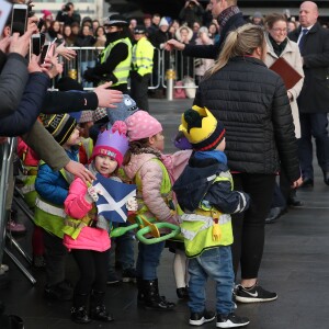 Le prince William, duc de Cambridge, et Kate Middleton, duchesse de Cambridge, inaugurent officiellement le musée de design "Victoria and Albert Museum Dundee" à Dundee en Ecosse, le 29 janvier 2019.