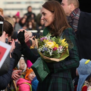Le prince William, duc de Cambridge, et Kate Middleton, duchesse de Cambridge, inaugurent officiellement le musée de design "Victoria and Albert Museum Dundee" à Dundee en Ecosse, le 29 janvier 2019.