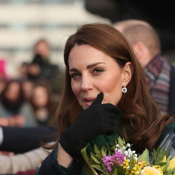 Le prince William, duc de Cambridge, et Kate Middleton, duchesse de Cambridge, inaugurent officiellement le musée de design "Victoria and Albert Museum Dundee" à Dundee en Ecosse, le 29 janvier 2019.