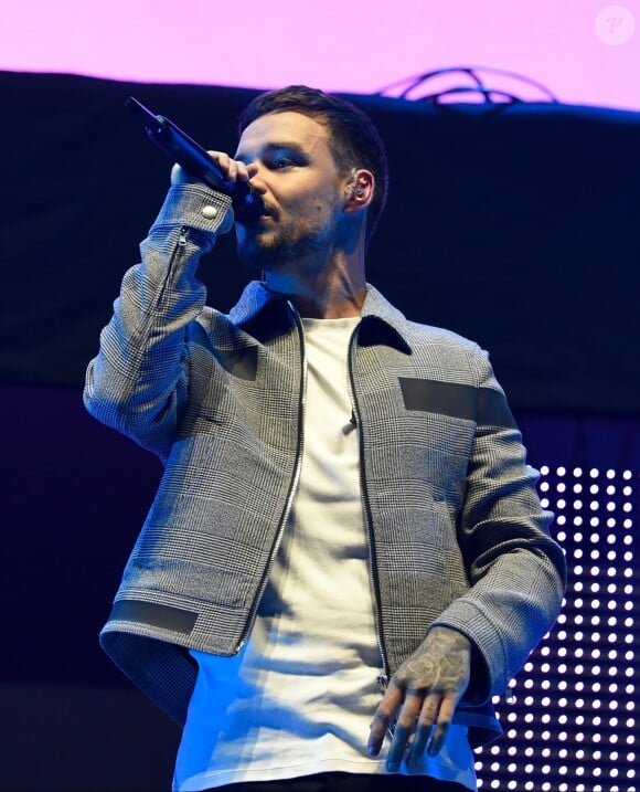 Liam Payne et R. Ora en concert à l'Arena de Manchester, le 14 juillet 2018.  Liam Payne and R. Ora performing at The Hits Radio Live at The Manchester Arena.14/07/2018 - Manchester