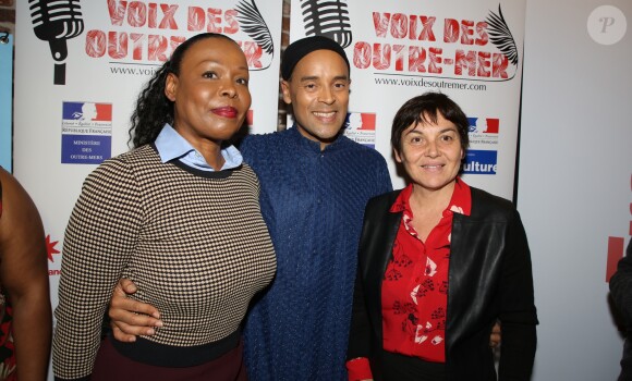 Exclusif - Fabrice Di Falco et Annick Girardin, ministre des Outre-mer - Concert de Gala du 1 er Concours des Voix d'Outre-Mer au Bal Blomet à Paris, le 29 janvier 2019.