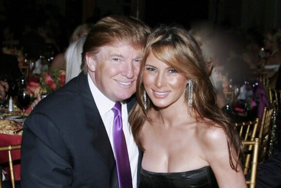 Donald Trump et Melania Trump à Mar-A-Lago, le 25 février 2005.