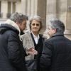 Jean-Michel Jarre et Charlotte Rampling, Jean-Luc Monterosso - Obsèques de Henry Chapier en l'église Notre-Dame des Champs à Paris le 4 février 2019.