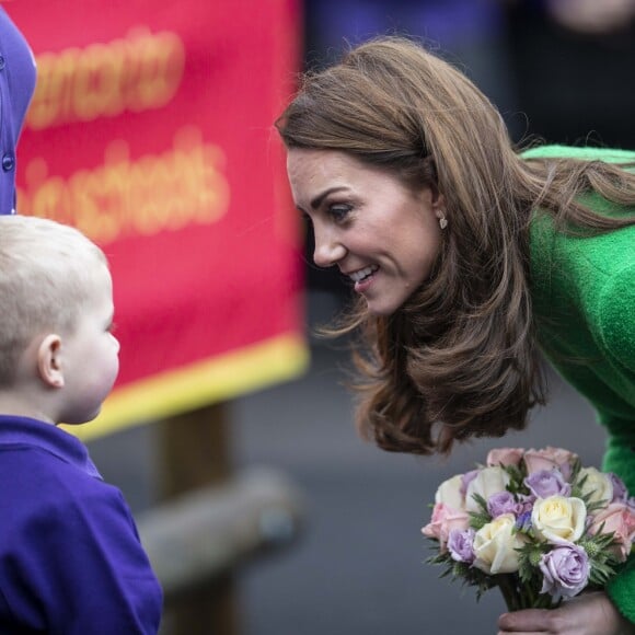 Catherine (Kate) Middleton, duchesse de Cambridge visite l'école primaire "Lavender" à Londres le 5 février 2019.