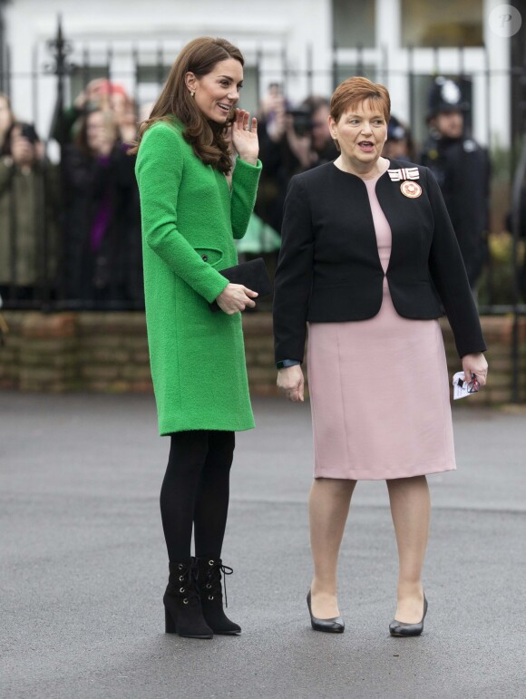 Catherine (Kate) Middleton, duchesse de Cambridge visite l'école primaire "Lavender" à Londres le 5 février 2019.