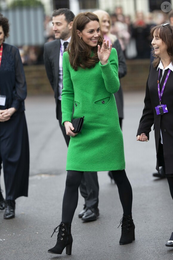 Catherine (Kate) Middleton, duchesse de Cambridge visite l'école primaire "Lavender" à Londres le 5 février 2019.