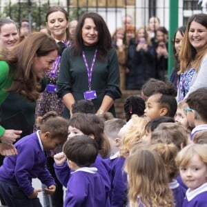 Catherine (Kate) Middleton, duchesse de Cambridge visite l'école primaire "Lavender" à Londres le 5 février 2019.