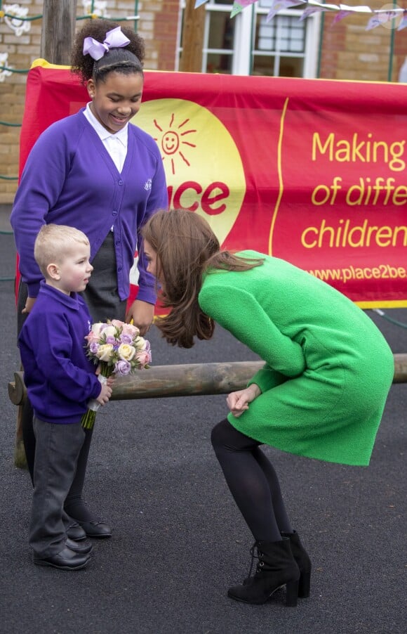 Catherine (Kate) Middleton, duchesse de Cambridge visite l'école primaire "Lavender" à Londres le 5 février 2019.