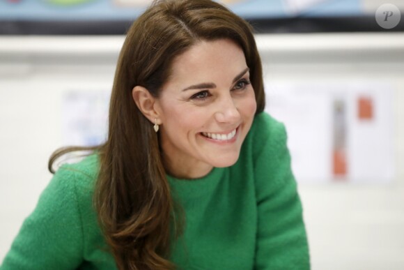 Catherine Kate Middleton, duchesse de Cambridge, lors d'une visite à l'école primaire Lavender à Londres en marge de la semaine de la santé mentale des enfants le 5 février 2019.
