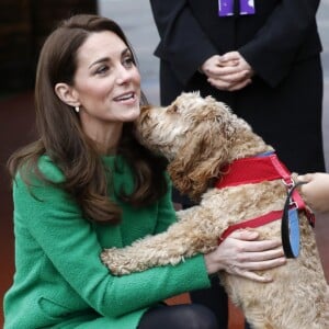 Catherine Kate Middleton, duchesse de Cambridge, lors d'une visite à l'école primaire Lavender à Londres en marge de la semaine de la santé mentale des enfants le 5 février 2019.