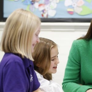 Catherine Kate Middleton, duchesse de Cambridge, lors d'une visite à l'école primaire Lavender à Londres en marge de la semaine de la santé mentale des enfants le 5 février 2019.