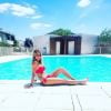 Elodie de "Mariés au premier regard 3" au bord de la piscine en Aquitaine - Instagram, 13 juillet 2018