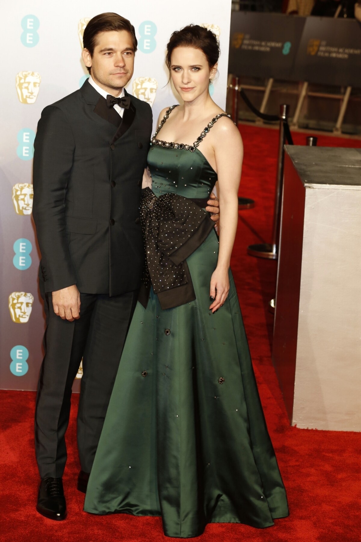 Photo : Rachel Brosnahan et son mari Jason Ralph - 72ème cérémonie annuelle  des BAFTA Awards (British Academy Film Awards 2019) au Royal Albert Hall à  Londres, le 10 février 2019. London,