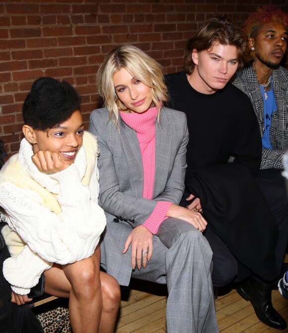 Selah Marley, Hailey Baldwin Bieber et Jordan Barrett - Les célébrités assistent au défilé de mode Zadig&Voltaire lors de la Fashion Week à New York, le 11 février 2019.