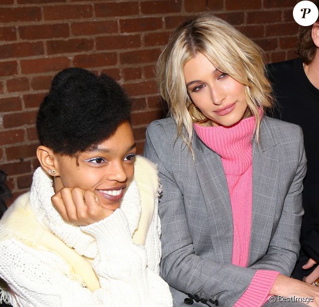 Selah Marley, Hailey Baldwin Bieber et Jordan Barrett - Les célébrités assistent au défilé de mode Zadig&Voltaire lors de la Fashion Week à New York, le 11 février 2019.