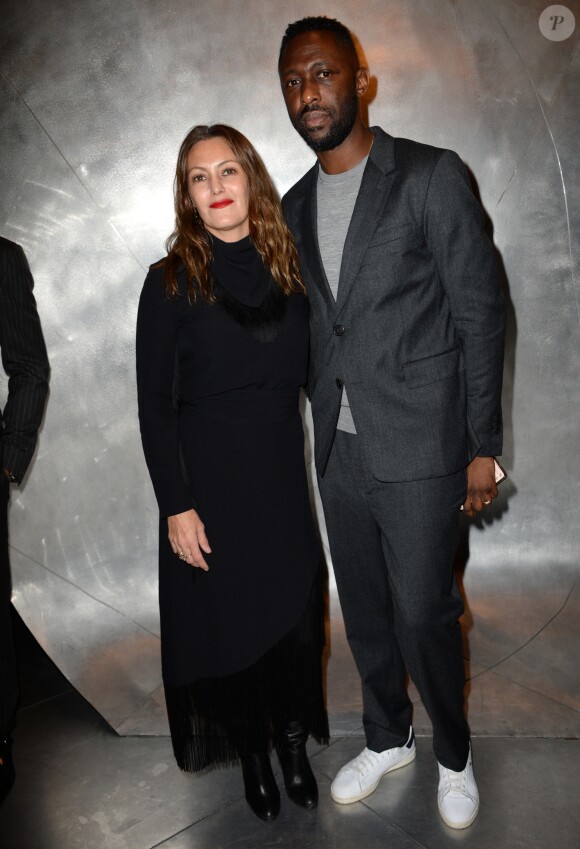 Semi-Exclusif - Thomas NGijol et sa compagne Karole Rocher - Cocktail pour la remise des GQ Awards "Les Hommes de l'Année 2018" au Centre Pompidou à Paris, le 26 novembre 2018. © Veeren/Bestimage