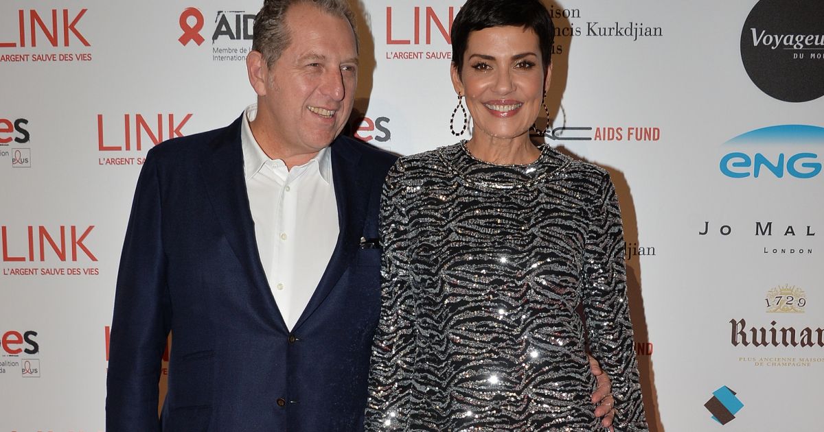 Cristina Cordula et son compagnon Frédéric Cassin lors de la 6ème édition  du dîner de charité Link en soutien à l'association AIDES au Pavillon  Cambon à Paris, - Purepeople