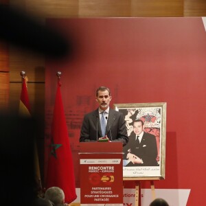 Le roi Felipe VI d'Espagne au ministère des Affaires étrangères à Rabat, au Maroc, le 14 février 2019.